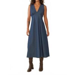 NEW NLT carson midi dress in dark denim
